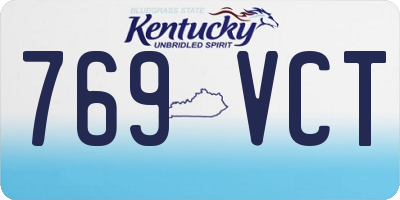 KY license plate 769VCT