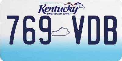 KY license plate 769VDB