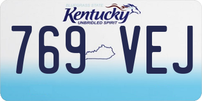 KY license plate 769VEJ