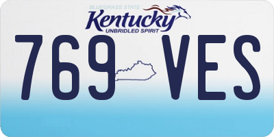KY license plate 769VES