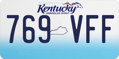 KY license plate 769VFF
