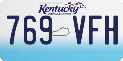 KY license plate 769VFH