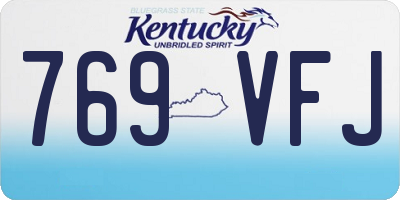 KY license plate 769VFJ