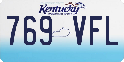 KY license plate 769VFL