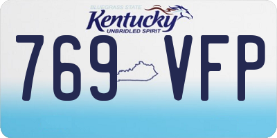 KY license plate 769VFP