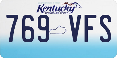 KY license plate 769VFS