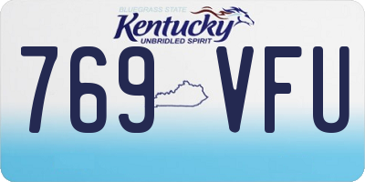 KY license plate 769VFU