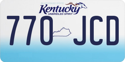 KY license plate 770JCD