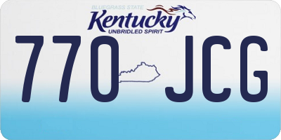 KY license plate 770JCG