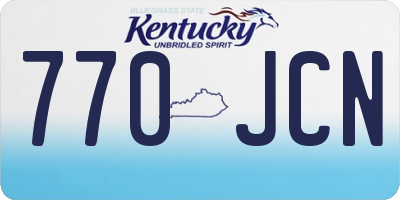KY license plate 770JCN