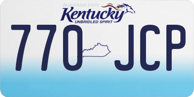 KY license plate 770JCP
