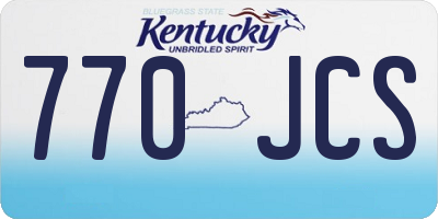 KY license plate 770JCS