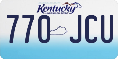 KY license plate 770JCU