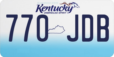 KY license plate 770JDB