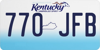 KY license plate 770JFB