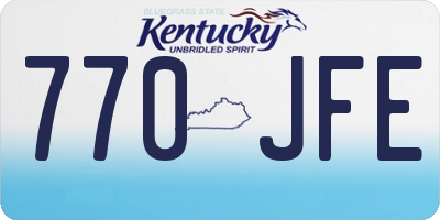 KY license plate 770JFE