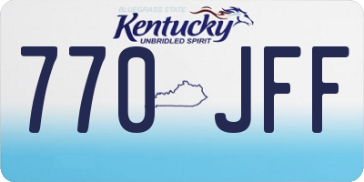 KY license plate 770JFF