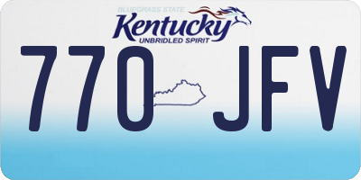 KY license plate 770JFV