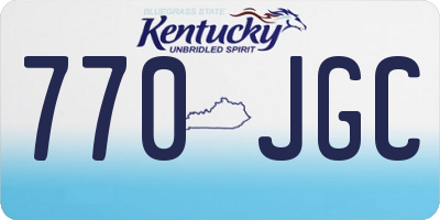 KY license plate 770JGC