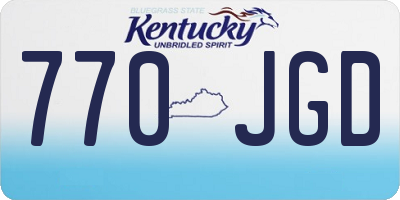 KY license plate 770JGD