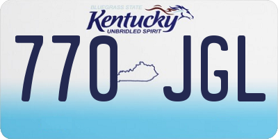 KY license plate 770JGL