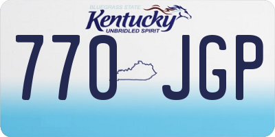 KY license plate 770JGP