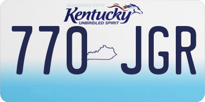 KY license plate 770JGR