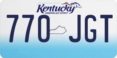 KY license plate 770JGT