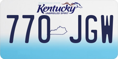 KY license plate 770JGW