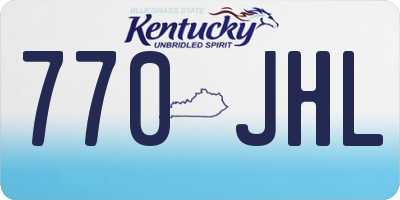KY license plate 770JHL