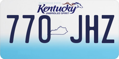 KY license plate 770JHZ
