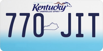 KY license plate 770JIT