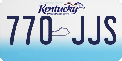 KY license plate 770JJS
