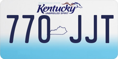 KY license plate 770JJT