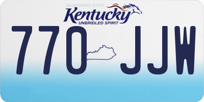 KY license plate 770JJW