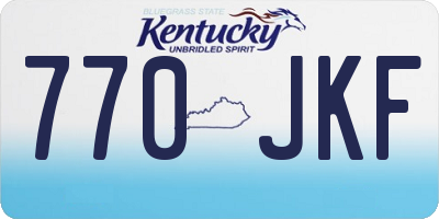 KY license plate 770JKF
