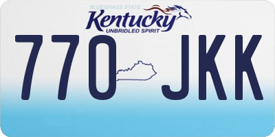 KY license plate 770JKK