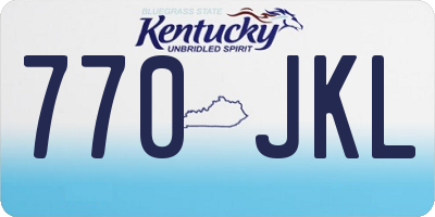 KY license plate 770JKL