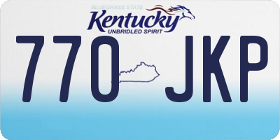 KY license plate 770JKP