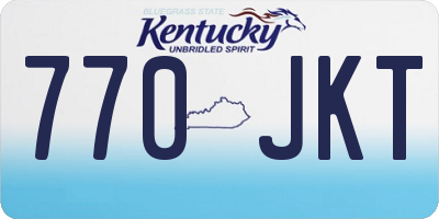 KY license plate 770JKT