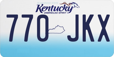 KY license plate 770JKX