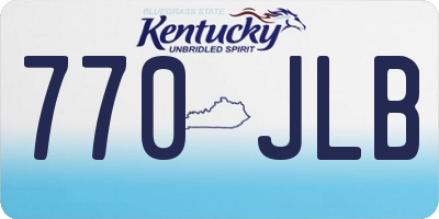 KY license plate 770JLB