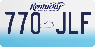 KY license plate 770JLF
