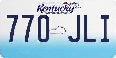 KY license plate 770JLI
