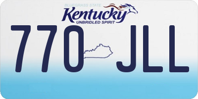 KY license plate 770JLL
