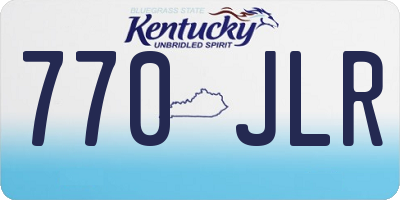 KY license plate 770JLR