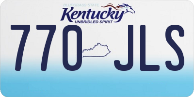 KY license plate 770JLS