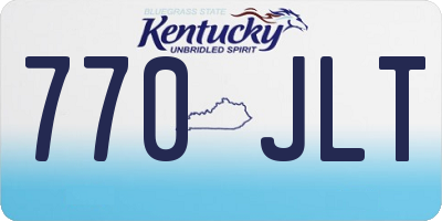 KY license plate 770JLT