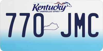 KY license plate 770JMC
