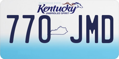 KY license plate 770JMD